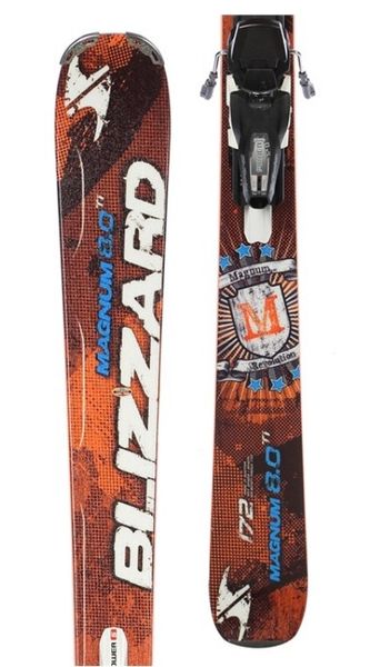 Лижі Blizzard Magnum 8.0 TI Skis ​+ Power12 Bindings Orange-White-Blue 2000052178014 фото