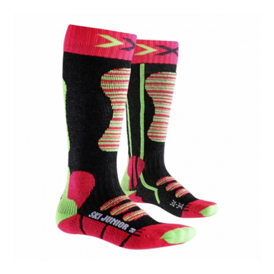 Дитячі термошкарпетки X-Socks Ski Junior Coral/Green 8054216186074 фото