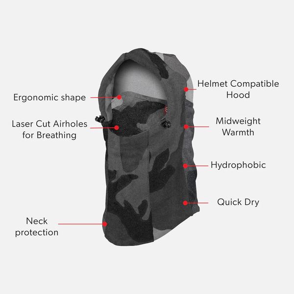 Капюшон Airhole Airhood Laser Polar Fleece Stealth Camo 2200000189059 фото