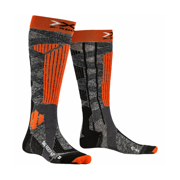 Термошкарпетки X-Socks Ski Rider 4.0 Stone Grey Melange/X-Orange 7613418015653 фото