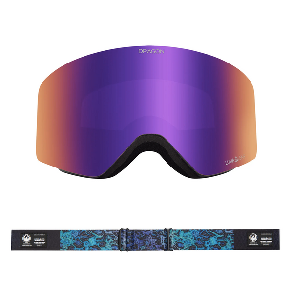 Гірськолижна маска Dragon R1 OTG Black Pearl Lumalens Purple Ionized/Lumalens Amber 2200000177735 фото