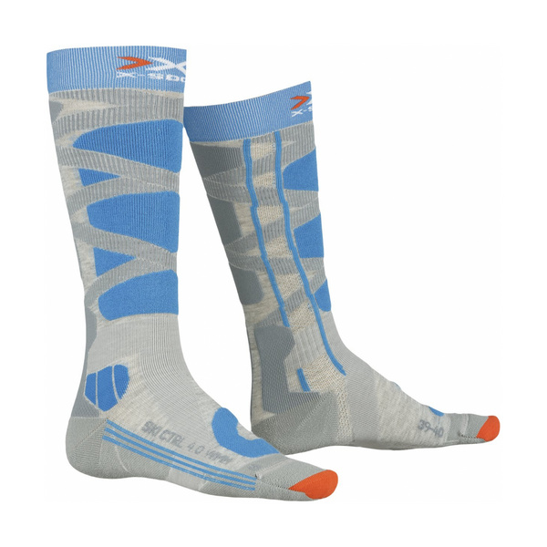 Жіночі термошкарпетки X-Socks Ski Control 4.0 Grey Melange/Turquoise 7613418015493 фото
