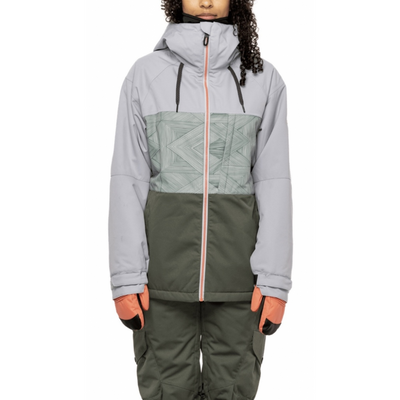 Жіноча гірськолижна куртка 686 Athena Insulated Jacket Goblin Green Colorblock 2200000161529 фото