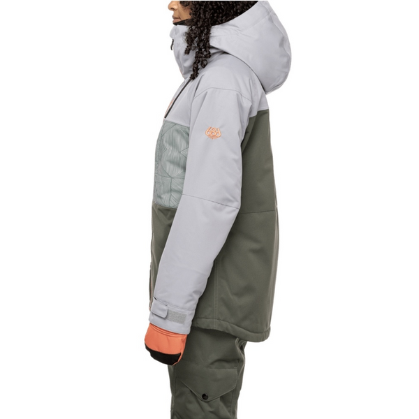 Жіноча гірськолижна куртка 686 Athena Insulated Jacket Goblin Green Colorblock 2200000161543 фото